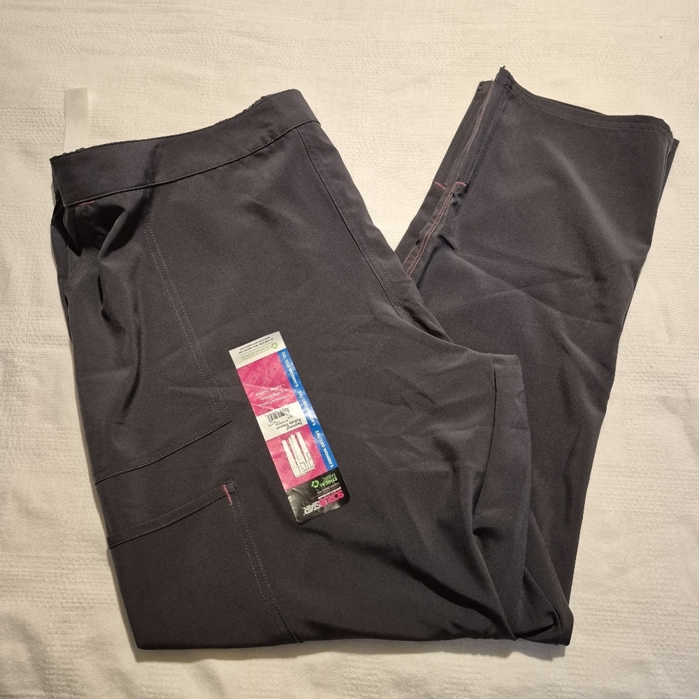 Scrubstar women's size 3XL pull on trouser style uniform pants color Pewter Gray